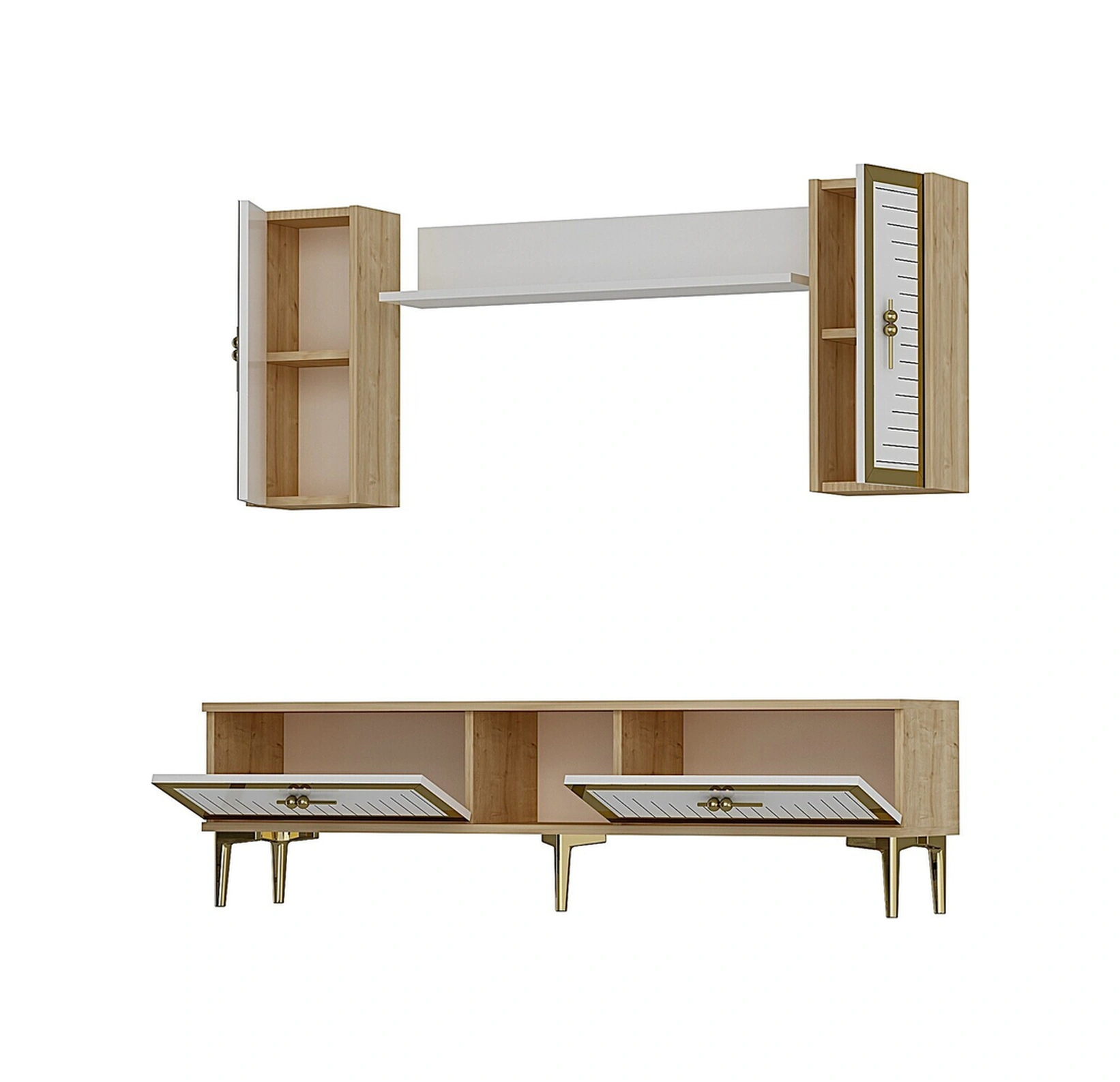 Tvr1501dbg - Tuna150 Tv Ünitesi Safirmeşe-beyaz Gold 150cm Safirmeşe-beyaz-altın