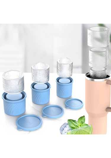 Sones Stanley Su Bardağı Silikon Buz Kalıbı Buz Küpleri Kolay Çıkarma, Renk: 2. Pembe Diğer