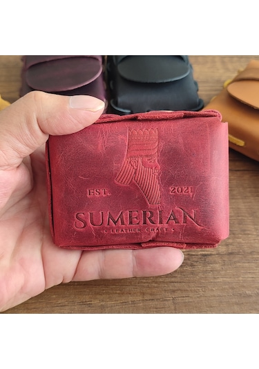 Sumerian Leather Craft  Deri Sigara Kılıfı Kırmızı