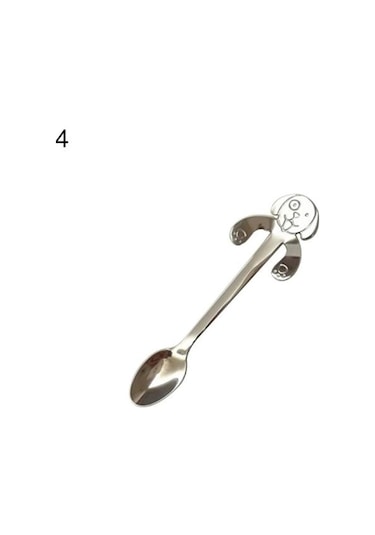 Yaratıcı Paslanmaz Çelik Köpek Asılı Fincan Sarılma Kahve Çay Çorbası Şeker Kaşığı 4