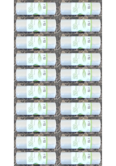 Polyfly Şeffaf Çöp Poşeti 50 x 60 CM 20'li Rulo 20 Rulo 400 Adet