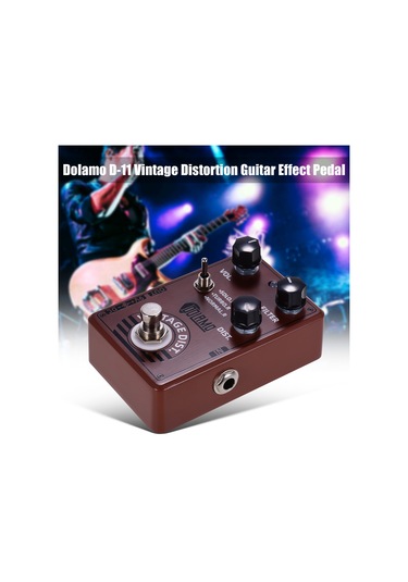 Geeksen Vintage Distoon Gitar Efekt Pedalı Ses Filtresi Ve Distoon Kontrolleri Elektrik Gitar İçin Gerçek By Kahve