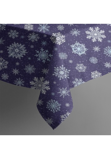 Noel Desenli Dikdörtgen Masa Örtüsü 60x120 İnç, Su Geçirmez Ve Leke Tutmaz-a56 Açık Pembe