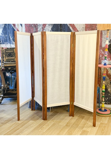 Paravan Seperatör Ahşap 4 Kanatlı Ara Bölme Dekoratif 5394