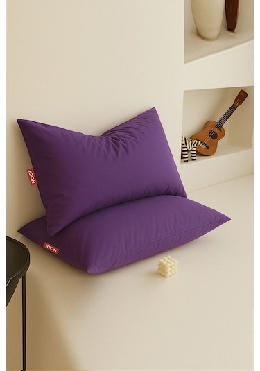 İqon Mix & Match Plain Ranforce 2 Li Yastık Kılıfı Seti Mürdüm