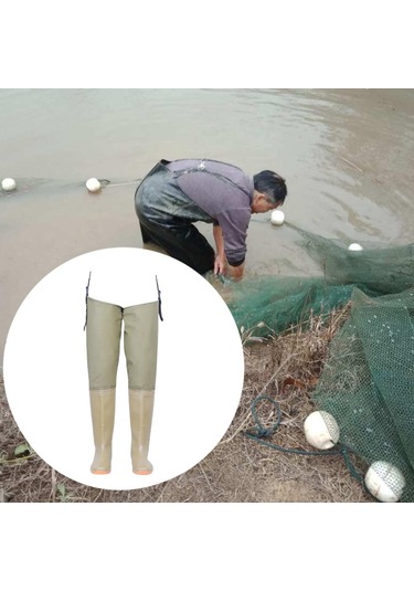Suntek Kalça Waders Dikişsiz Tarım Çivili Taban Hafif 44 Ayak Büyüklüğü