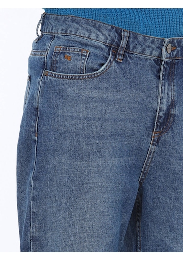 Kip Lacivert Denim Pamuk Karışımlı Pantolon Çok Renkli