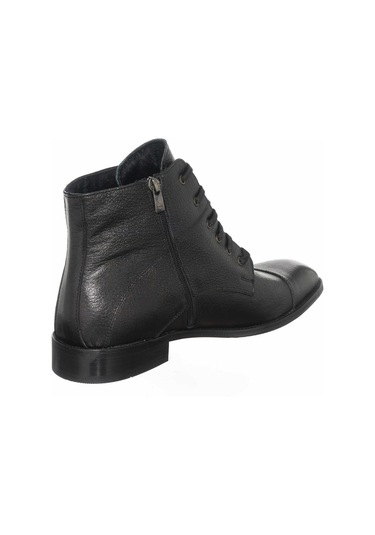 45-46-47-48-49-50 Numara Us142 Siyah Deri Vip Erkek Büyük Numara Bot Siyah