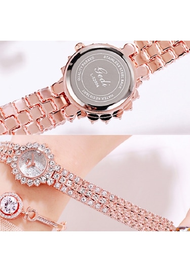 Sones Curren Casual Çelik Kayışlı Kadın Saati Altın Beyaz