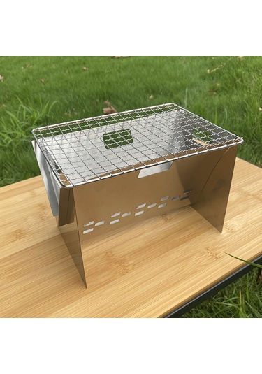 Dianziye Kampanya Uygun Paslanmaz Çelik Taşınabilir Mangal - Açık Hatta Barbekü Ve Piknik İçin Kompakt Şömine Çok Renkli