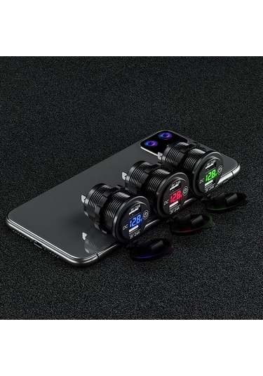 12v 24v Çift Usb Led Araç Şarj Adaptörü W/dokunmatik Açık Kapalı Anahtarı Güç Kablosu