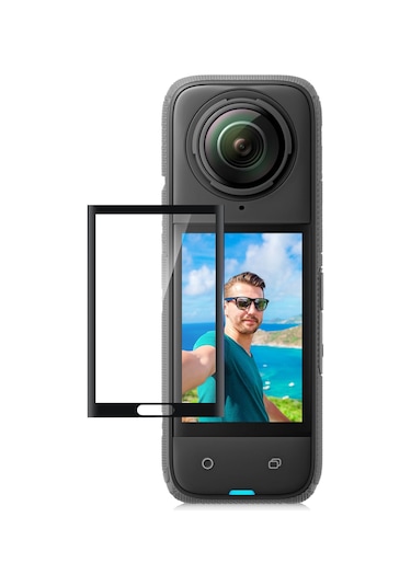 Insta360 X4 İçin Puluz 9h 2.5d Kavisli Hd Ekran Temperli Cam Filmi Şeffaf