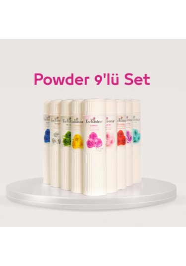 Enchanteur Parfümlü Vücut Pudrası Seti 9 x 250 ML