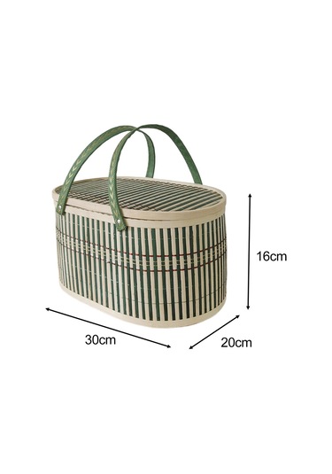 Suntek Bambu Dokuma Meyve Ekmek Kek İçin Dokuma Sepet