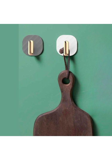 Buffer 2li Yapışkanlı Retro Askılık Dolap Kapak Kulpu Gri Pratik