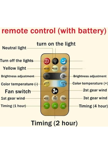 Flybuy Yatak Vantilatörü Uzaktan Tavan Oturma Odası Odası Mutfak Lambası Kumanda Kısılabilir Işık İle İçin Fan E27 E27 Celing Akıllı Cb Beyaz