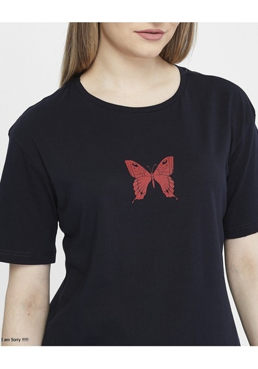 Bella Dossi Pamuklu Kısa Kollu Baskılı Kadın Şortlu Yazlık Pijama Takımı Siyah