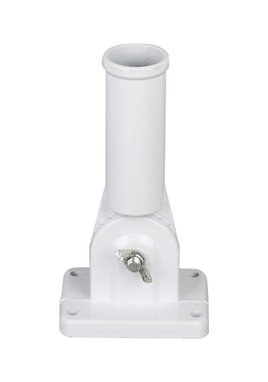 Padalink Beyaz Alüminyum Bayrak Direği Tutucu, 90 Derece Ayarlanabilir, Dayanıklı Taşlı Tabanlı, Ev Ve İşyeri Uygun, 25mm Çaplı