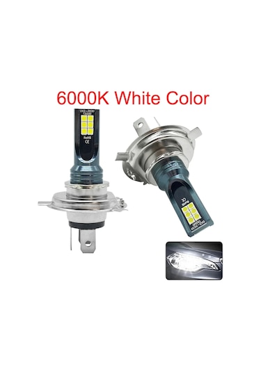 2 Adet H4 H7 Led Far H11 H8 H9 H10 H1 H3 Araba Sis Ampuller 9005 9006 Oto 6000k White H7 1 Piece Set