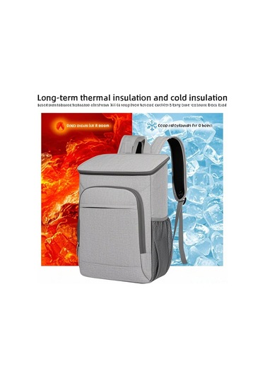 Ranyeek 24l Isı Ve Soğuk Tutucu Sırt Çantası, Su Geçirmez Oxford Kumaş, Leakproof Aluminyum Foli, Gece Güvenliği Yansıtıcı Şeritler, Piknik Kamp İçin Siyah Siyah