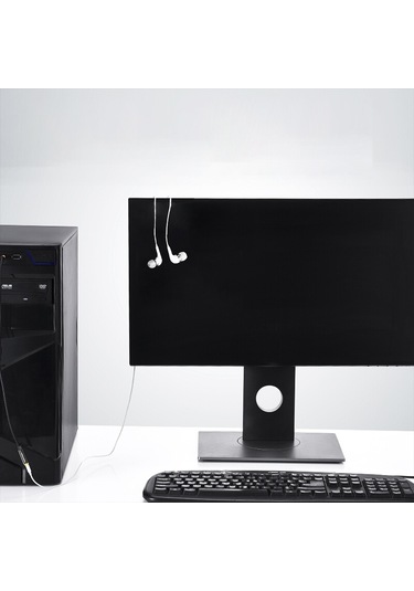 Springsun Ventıon 3.5mm Ses Uzatma Kablosu 3.5 Jack Aux Dişi - Çift Erkek Kulaklık Telefon Kulaklık Hoparlör Tablet Pc İçin 0.3m Siyah