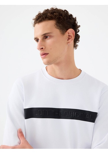 Loft Beyaz Erkek Sweatshirt Lf2041211 Beyaz