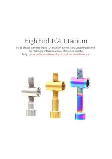 Sones Bisiklet Titanyum Alaşımlı Sele Borusu Kilitleme Vidaları, Renk: M6x30 Altın