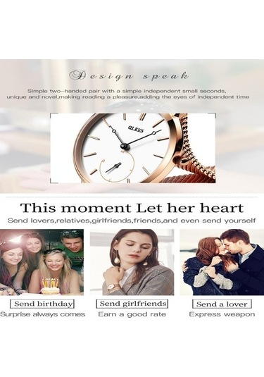 Novahub İnce Kadran Su Geçirmez Kadın Saati - Siyah Paslanmaz Çelik - Bayan İzle Saat Siyah