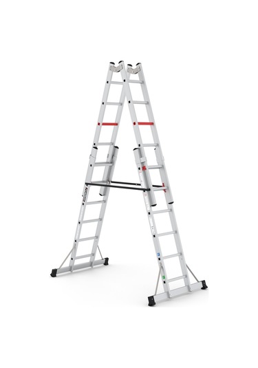 Çağsan TA002 2x6 Basamaklı Doublex A Tipi Çift Taraflı Sürgülü Merdiven