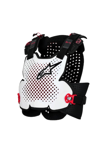Alpinestars A-4 Plasma Göğüs Ve Sırt Koruması Siyah Beyaz Kırmızı