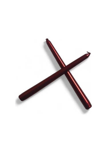 Şamdan Mum 2 Li Kırmızı Kirmızı