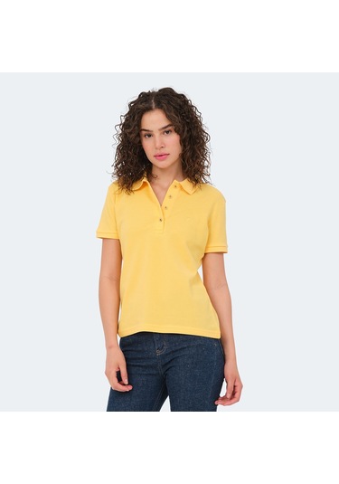 Slazenger VERA I Kadın Polo Yaka Sarı Tişört