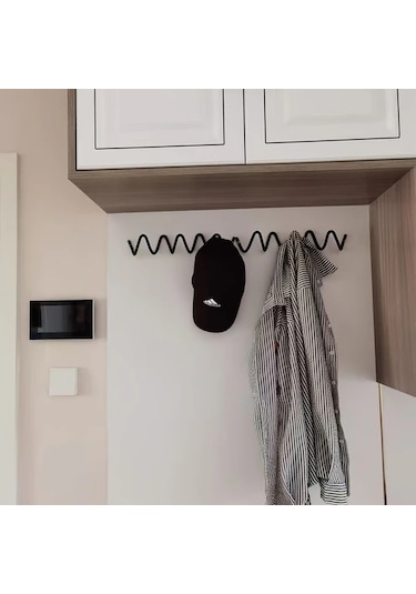 Elmpaly Mor Kanca 4'lü Minimalist Dalga Askılık - Zarif Nordik Duvar Çengeli Mor