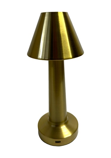 Dekoratif Şarjlı Dokunmatik Led Masa Lambası Şapka Model Gold