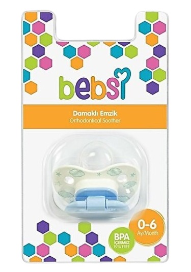 Bebsi Desenli Damaklı Emzik No:1 257 Mavi