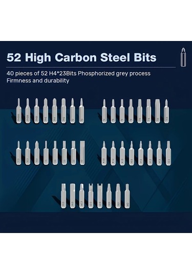 Honeybeeshop Mini Elektrikli Tornavida Seti 3 7v 46li Kablosuz S2 Celik Gümüş Yeşil Bilgisayar Tamir Aleti