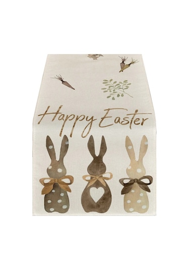 Hangfox Flaks Tablo Runner: Easter Tavşan Desenli, Yırtılmaya Dayanıklı, Ev Dekorasyonu, Masayı Korumak İçin Renk Kaybı Olmayan Desenler Diğer