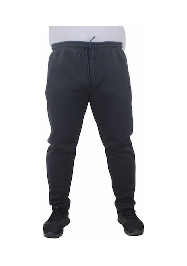 Starbattal Büyük Beden Fermuarlı Eşofman Altı 3Ip 11517 Lacıvert-Lacivert