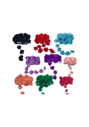 Lazer Kesim Tülden Çiçek Şifon Çiçek