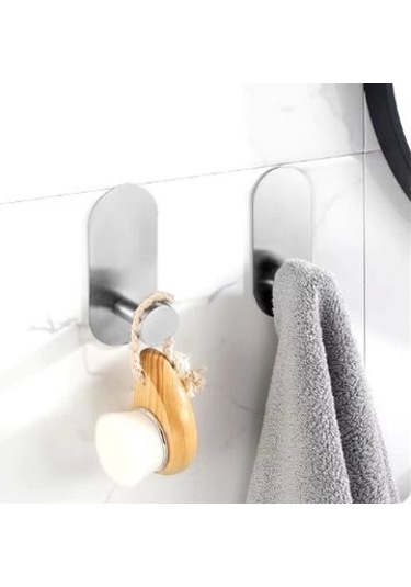 Kendinden Yapışkanlı Askılık Tekli Krom Krom