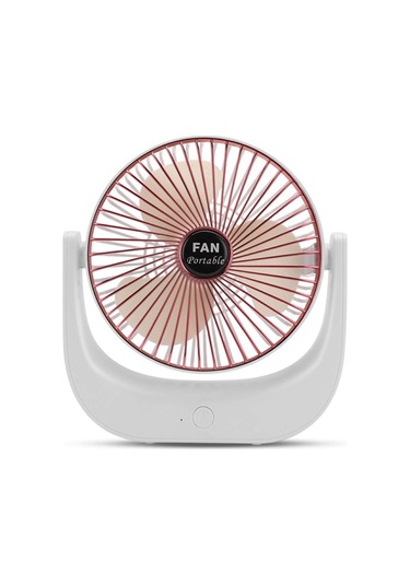 Usb Şarj Edilebilir 3 Hızlı Masaüstü Soğutma Fanı Ev Ofis Masası Gül Altın