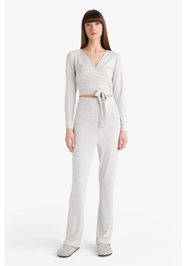 Defacto İspanyol Paça Tayt Pantolon-fall İn Love Loungewear G0007ax25wngr93 Gri