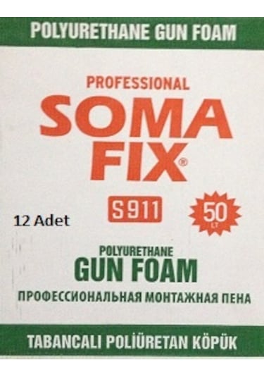12 Adet 750 ML-850 G Somafix Tabancalı Poliüretan Köpük