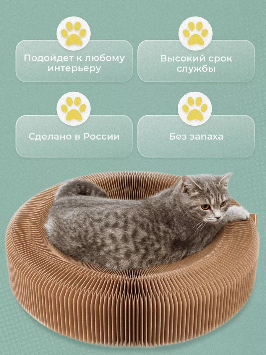 Kogtedralka 2'si 1 Arada Kraton Yumuşak Rahat Evcil Hayvan Tırmalama Ve Uyku Yatağı, 54 Cm 15870468