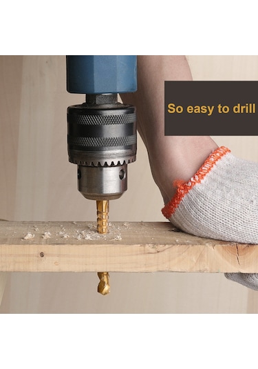 Fosenze 50 Adet Çelik Titanyum Kaplı Düz Saplı Matkap Ucu Seti - 1mm,1.5mm,2mm,2.5mm,3mm Boyutları