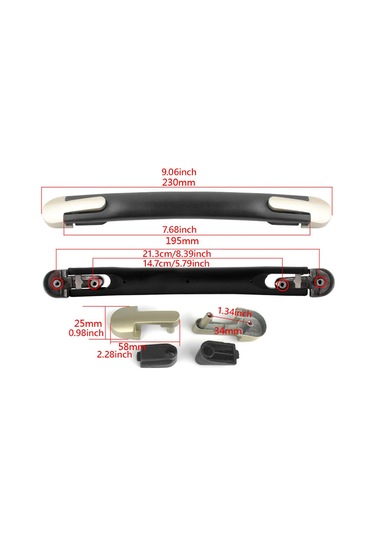 Homyl Bavul Sapı Tutacağı Sağlam Taşıma Kutu Seyahat Çantası Için Siyah Çok Renkli