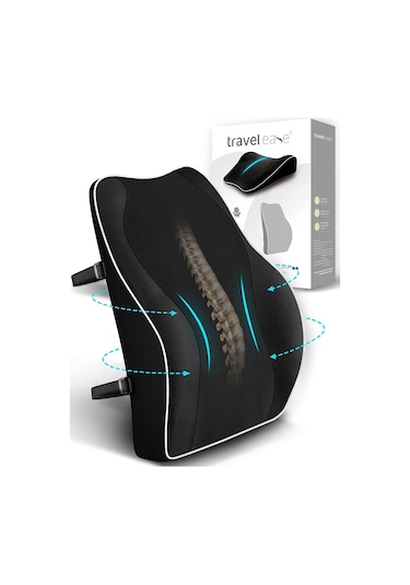 Tcherchi Ergonomik Bel Desteği Minderi, Araba Koltuğu İçin Hafızalı Köpük Sırt Desteği, Anti-statik Kılıflı Sırtlık Ofis Oyun Koltuğu