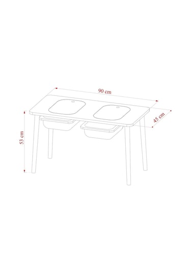 Moniev Çocuk Çalışma Masası Oyun Ve Etkinlik Masası Sandalyeli Pembe Pembe