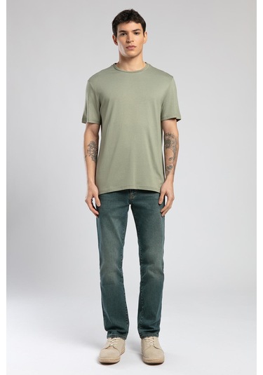 Lee Cooper Gael Erkek O Yaka T-shirt Haki-19820 Haki