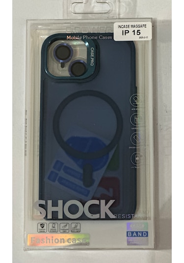 İphone 15 Kılıfı, Kaliteli Kamera Lens Koruyucu Dahil, Magsafe Uyumlu Darbe Dayanaklı, 3 Renk Lacivert